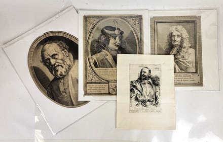 Group of Etched/Engraved Portraits, circa 18th C.