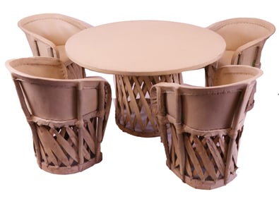 Mexican Equipale Table and Chairs