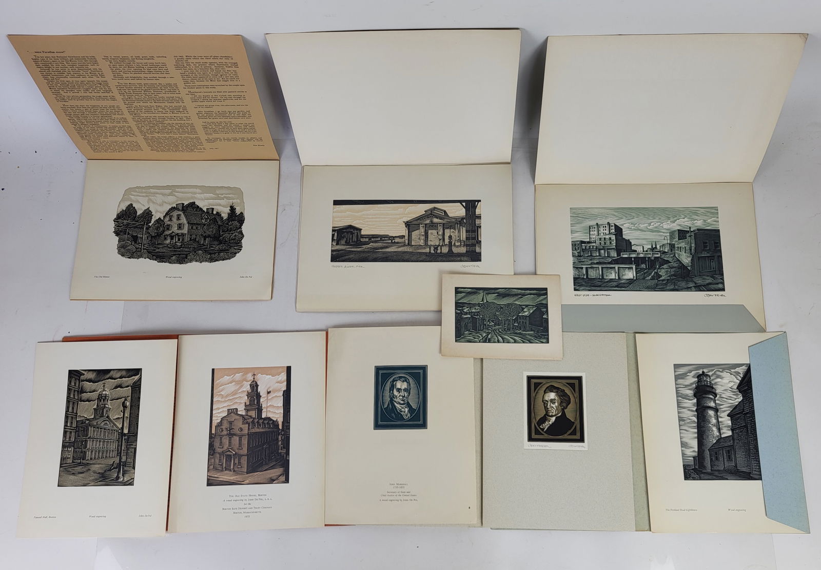 Jon dePOL: Group of 9 Wood Engravings (1 of 20)