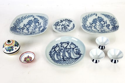 Group of Ceramic, Porcelain & Enamel Articles