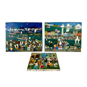 P. Paulo da CONCEICAO: Brazilian Life, 3 Oil Paintings