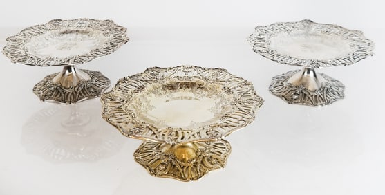 Three Sterling Silver Tazzas