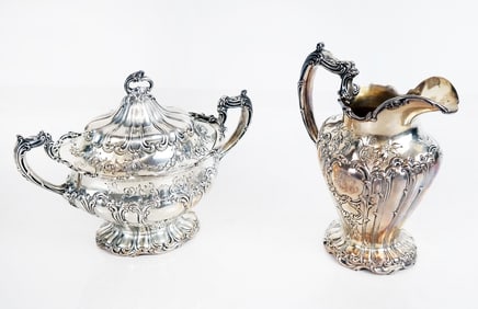 Gorham Sterling Silver Creamer & Sugar