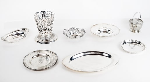 Collection of Sterling Silver Tablewares (8)