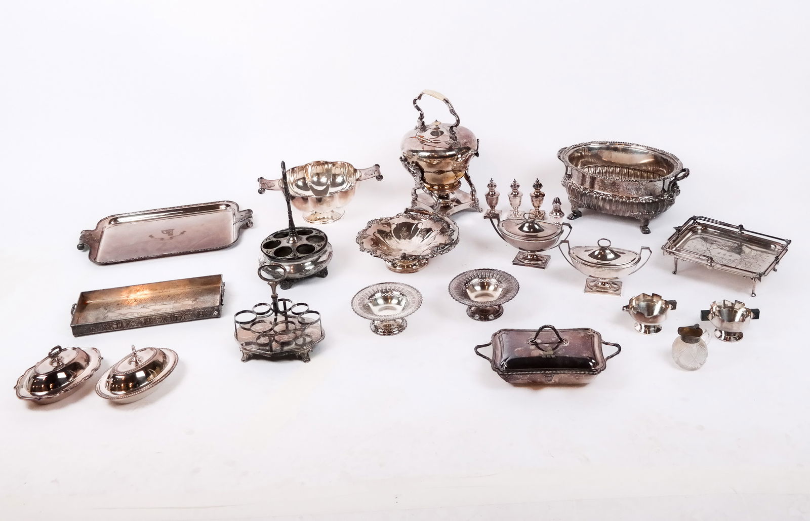 Group of Silver Plate Serving Items (20) (1 of 14)