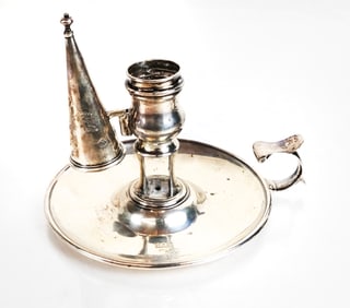 George III Silver Chamberstick & Snuffer (2)
