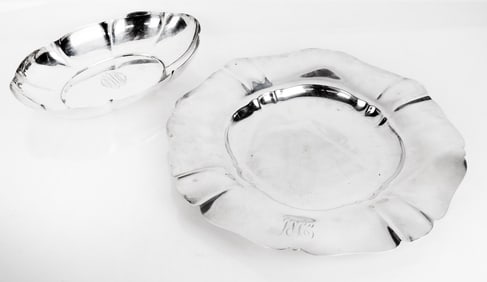 Two Gorham Sterling Silver "Standish" Trays