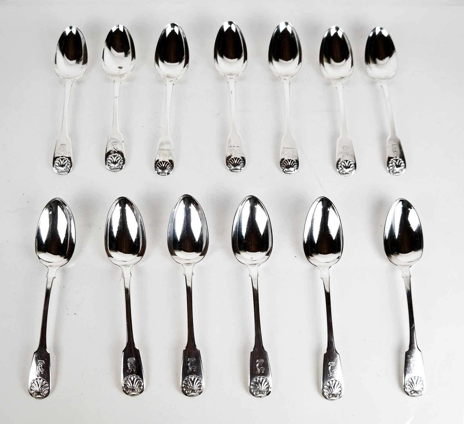 Thirteen English Silver Spoons (1 of 8)