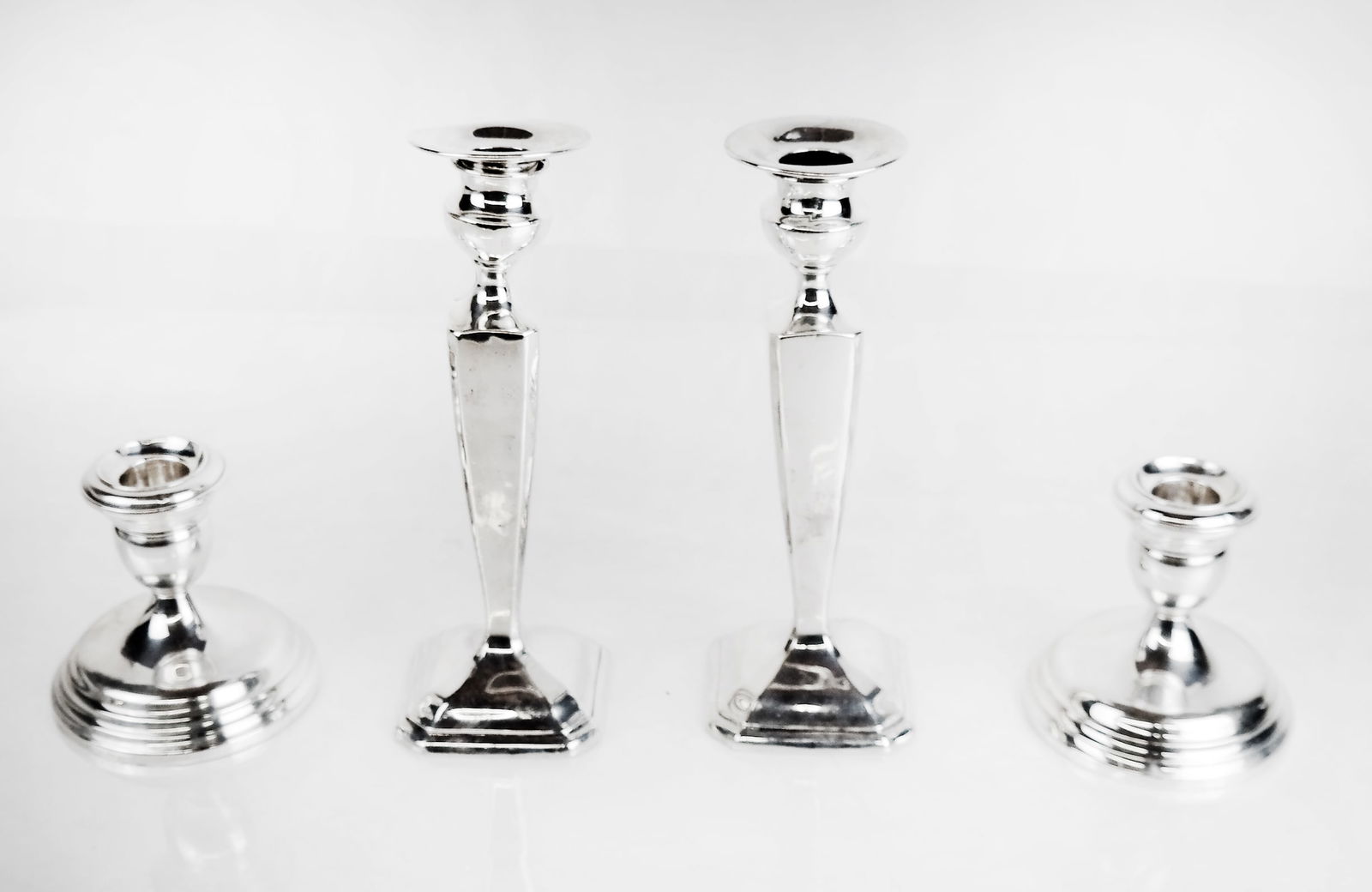 Two Pairs of Sterling Silver Candlesticks (4) (1 of 11)