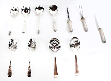 Collection of English & Sterling Serving Flatware (11)