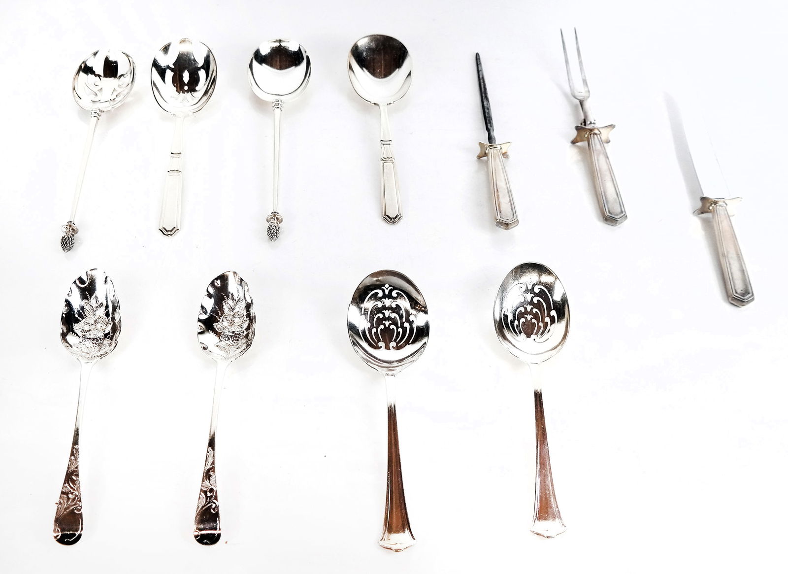 Collection of English & Sterling Serving Flatware (11) (1 of 15)