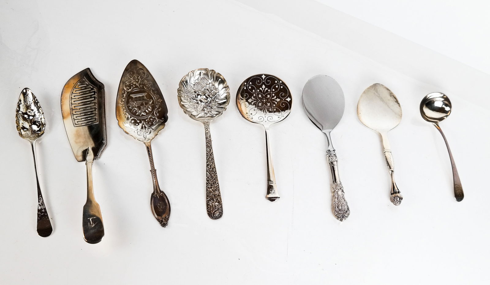 Collection of English & Sterling Serving Flatware (12) (1 of 11)