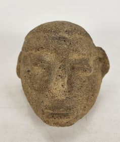 Costa Rican Carved Stone Head