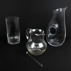 Four Glass Tableware Items