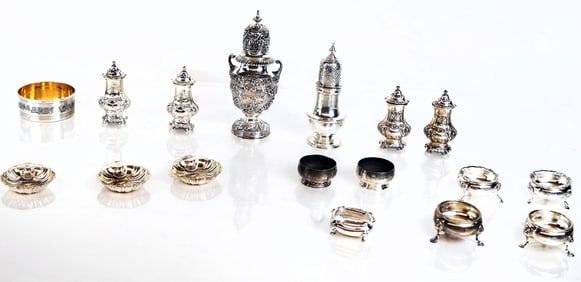 Group of English & Sterling Silver Hollowware (17