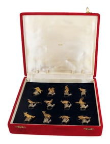 Cartier Vermeil Sterling Silver Place Card Set (12)