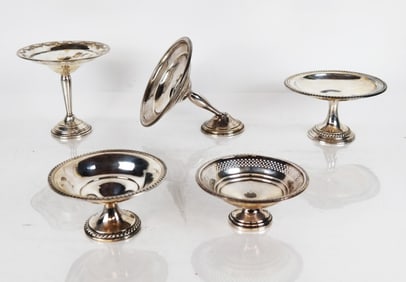 Five Sterling Silver Coupes / Tazza