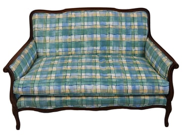 French Provincial Carved Settee