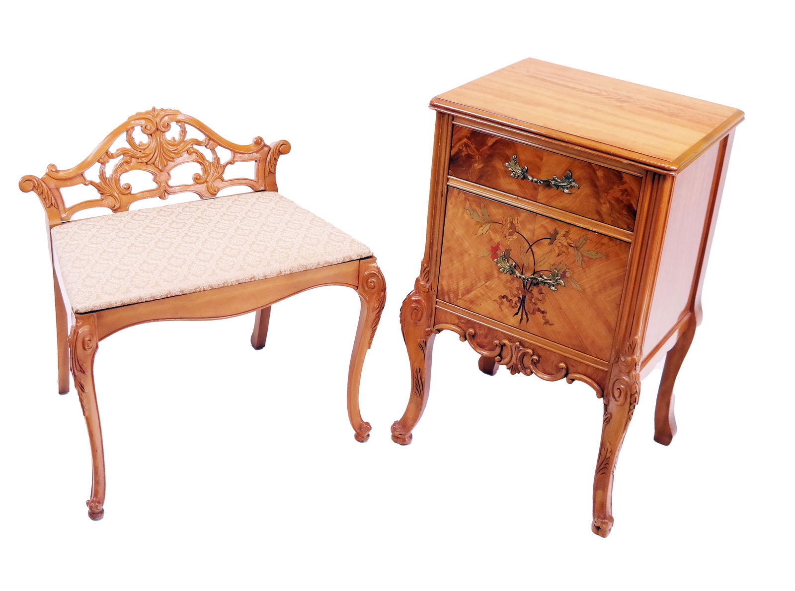 Belle Epoque Carved Side Table and Chair (1 of 12)