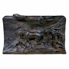 Constantin MEUNIER: Large Bronze Relief