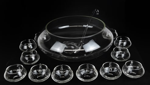 14-Pc. Glass Punch Bowl Set