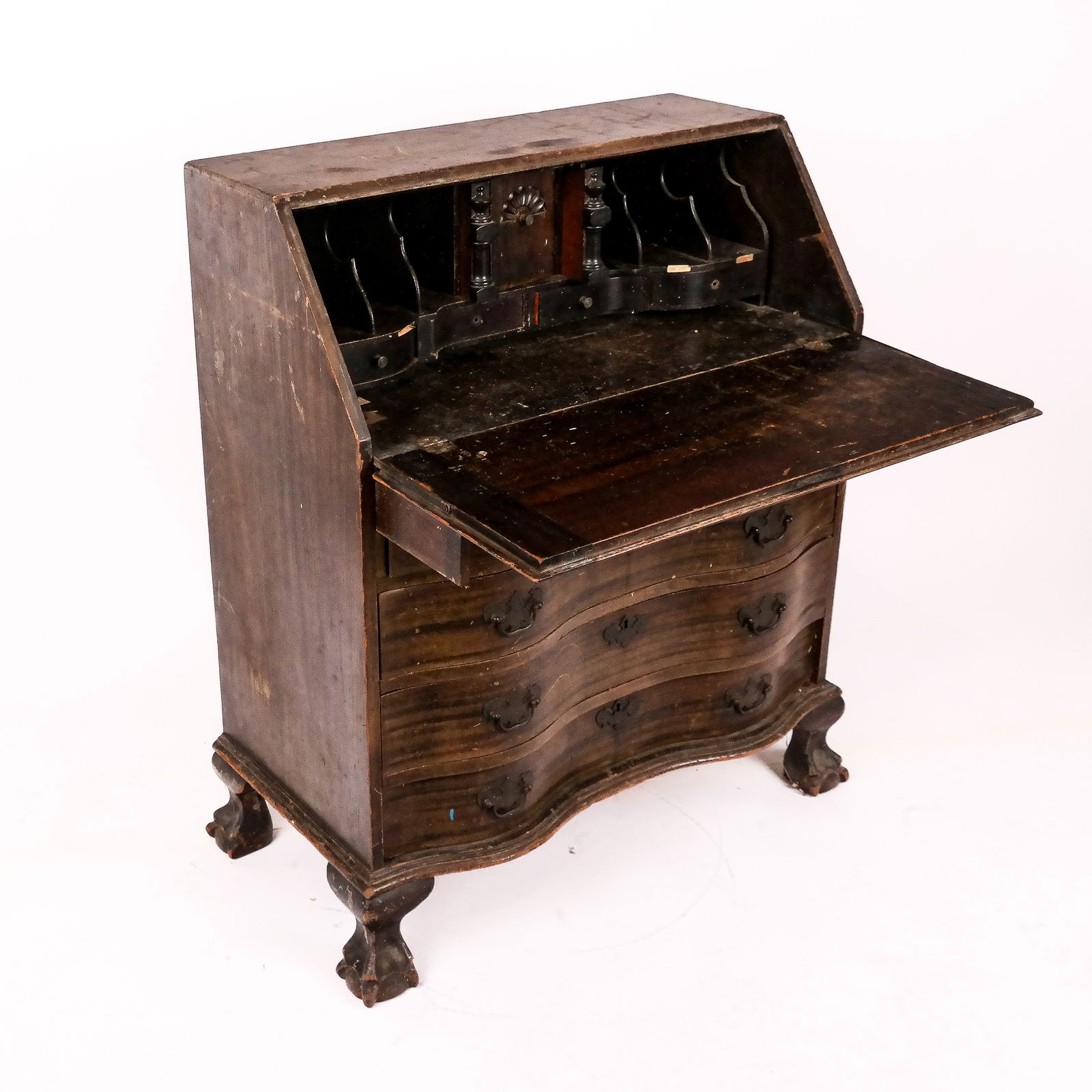 Georgian-Style Mahogany Slant Front Desk (1 of 12)