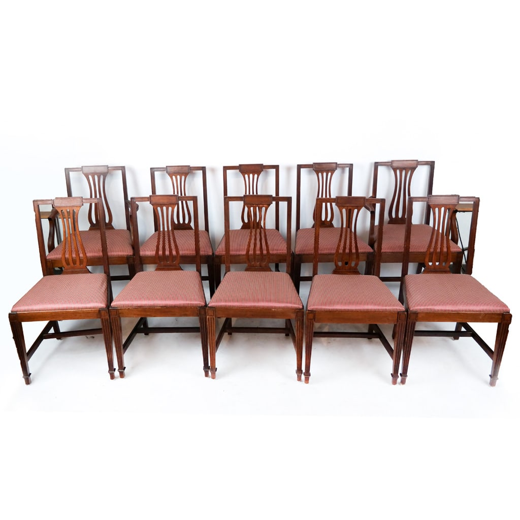 Set of 10 Adam-Style Dining Chairs (1 of 12)