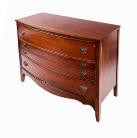 Sheraton Mahogany Bowfront Chest