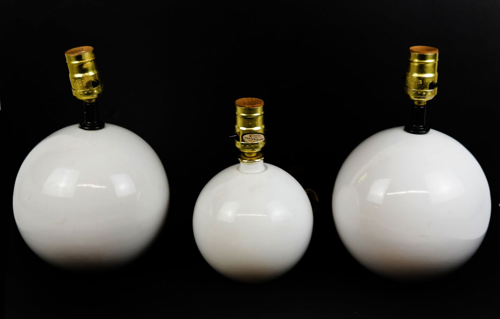 Three Modern Spherical Table Lamps (1 of 10)