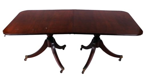 Sheraton Double Pedestal Dining Table