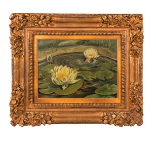 Study of Water Lilies - Oil Painting
