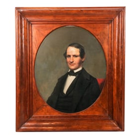 19th C. Framed Portrait of a Man