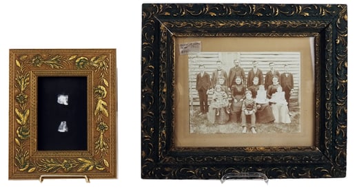 Two Antique Carved Wood Frames