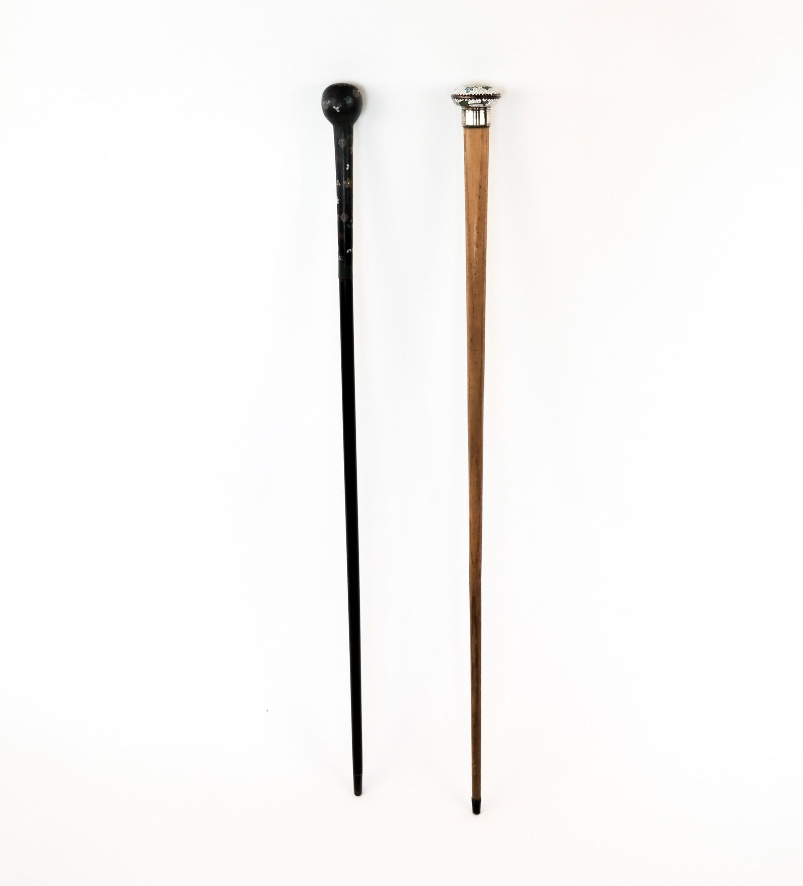 2 Victorian Cloisonne Handled Walking Sticks (1 of 13)
