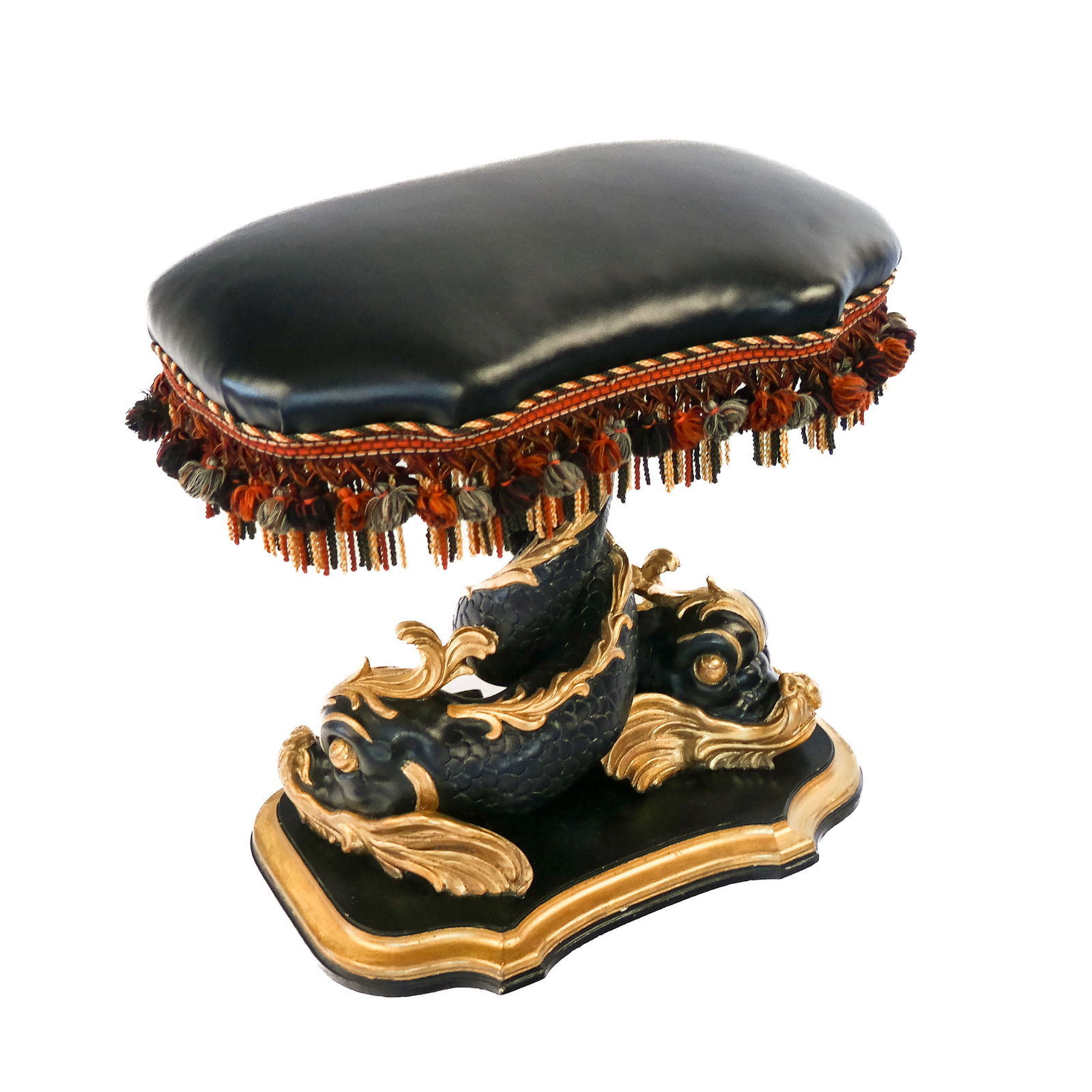 Venetian Rococo Gilt & Lacquered Dragon Koi Bench (1 of 10)