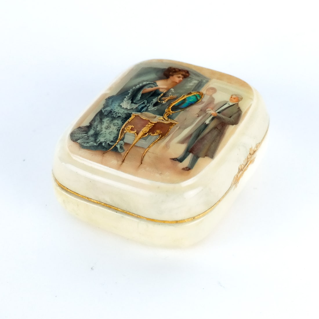 19th C. French Hand Painted Trinket Box (1 of 8)