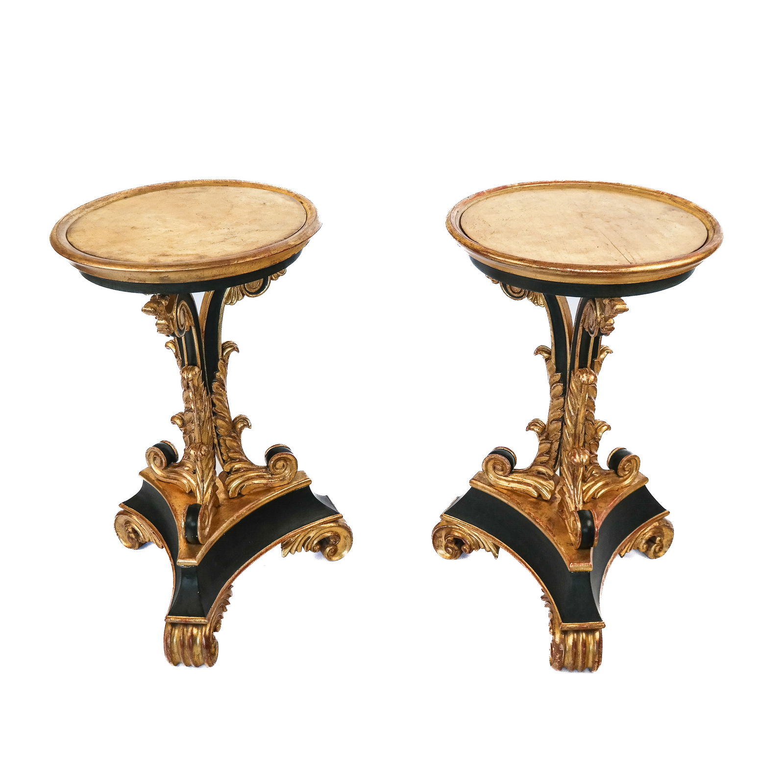Pair of Italian Rococo Carved and Gilded Gueridons (1 of 9)