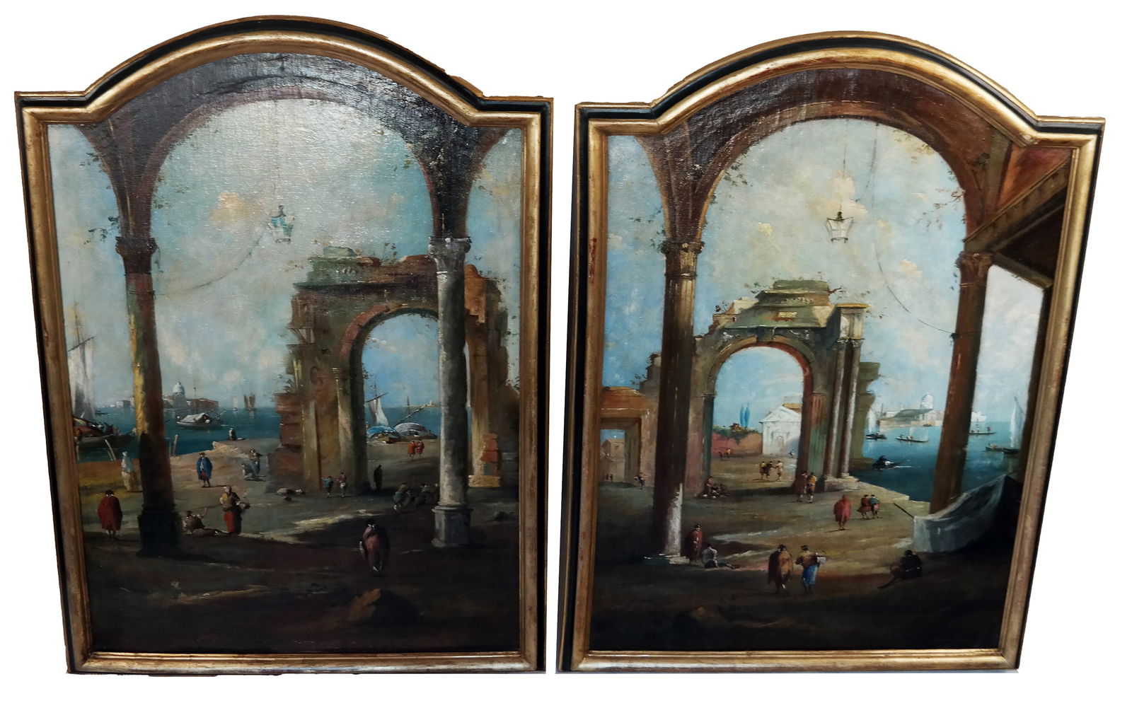 Companion Pair of Venetian Painted Panels (1 of 20)