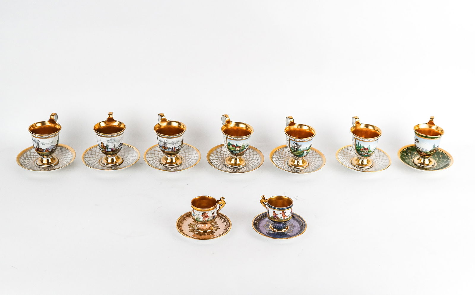 Continental Porcelain Tea Cups and Saucers (18) (1 of 20)