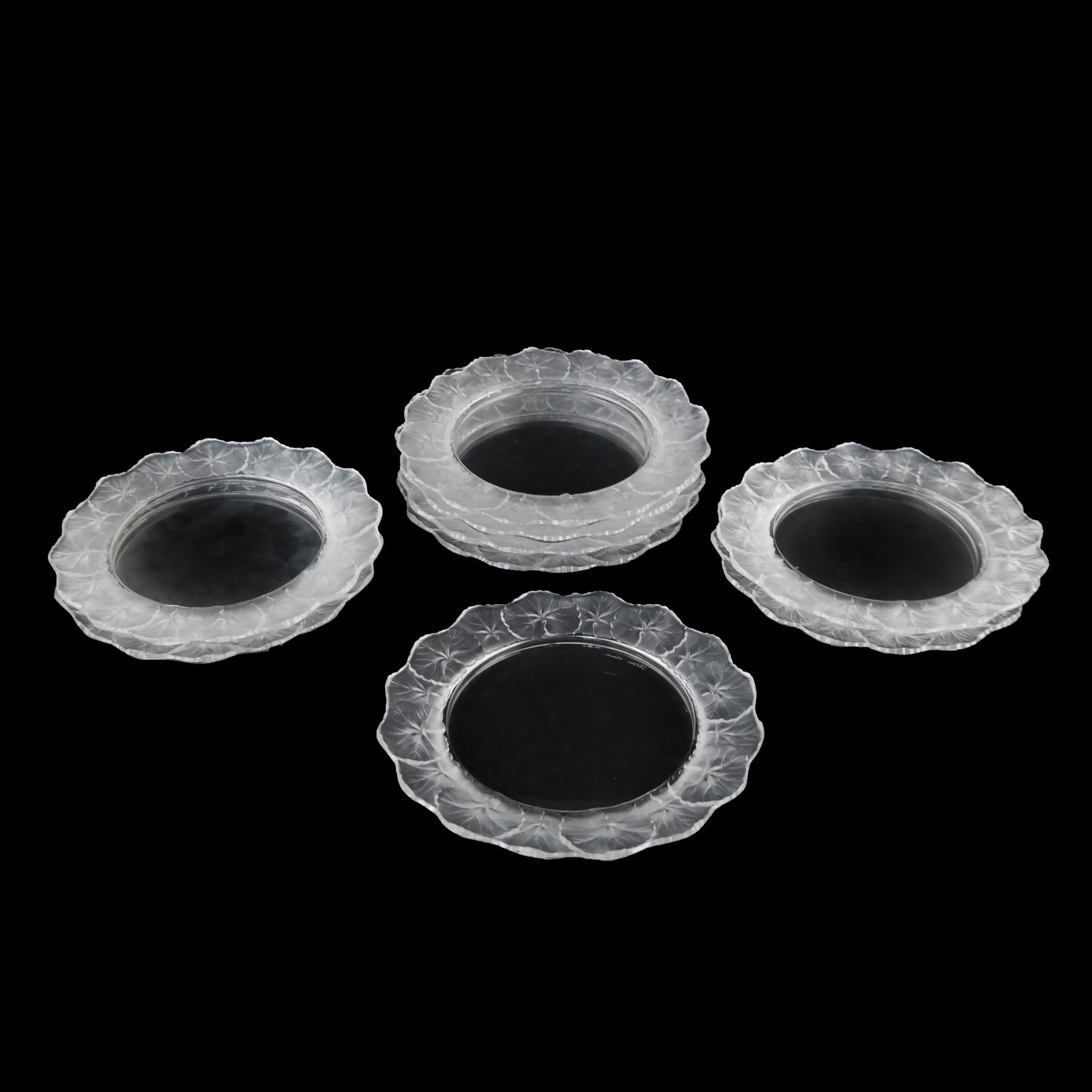 Lalique "Honfleur" Plates (9) (1 of 9)