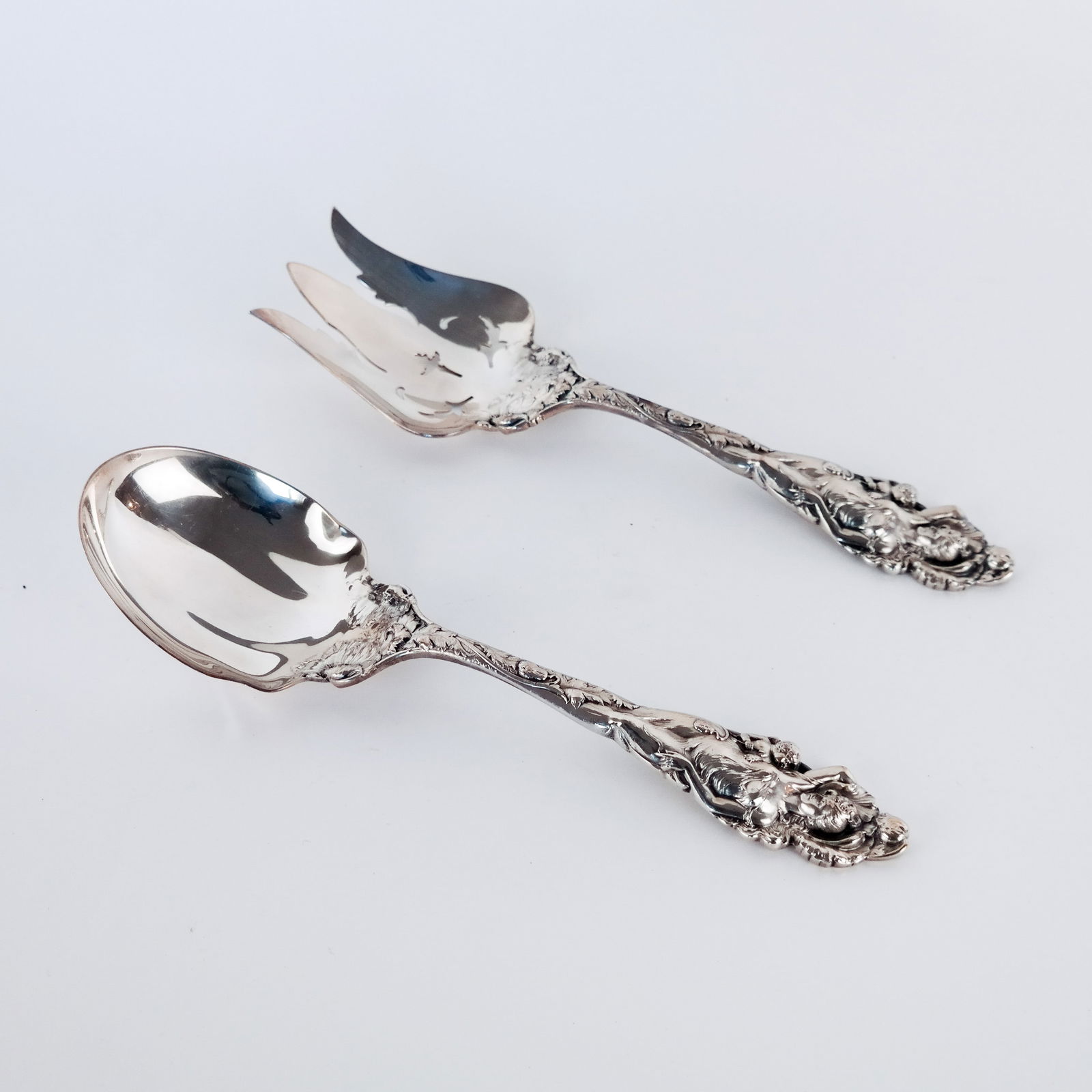 Reed & Barton Sterling Silver Serving Fork & Spoon (1 of 8)