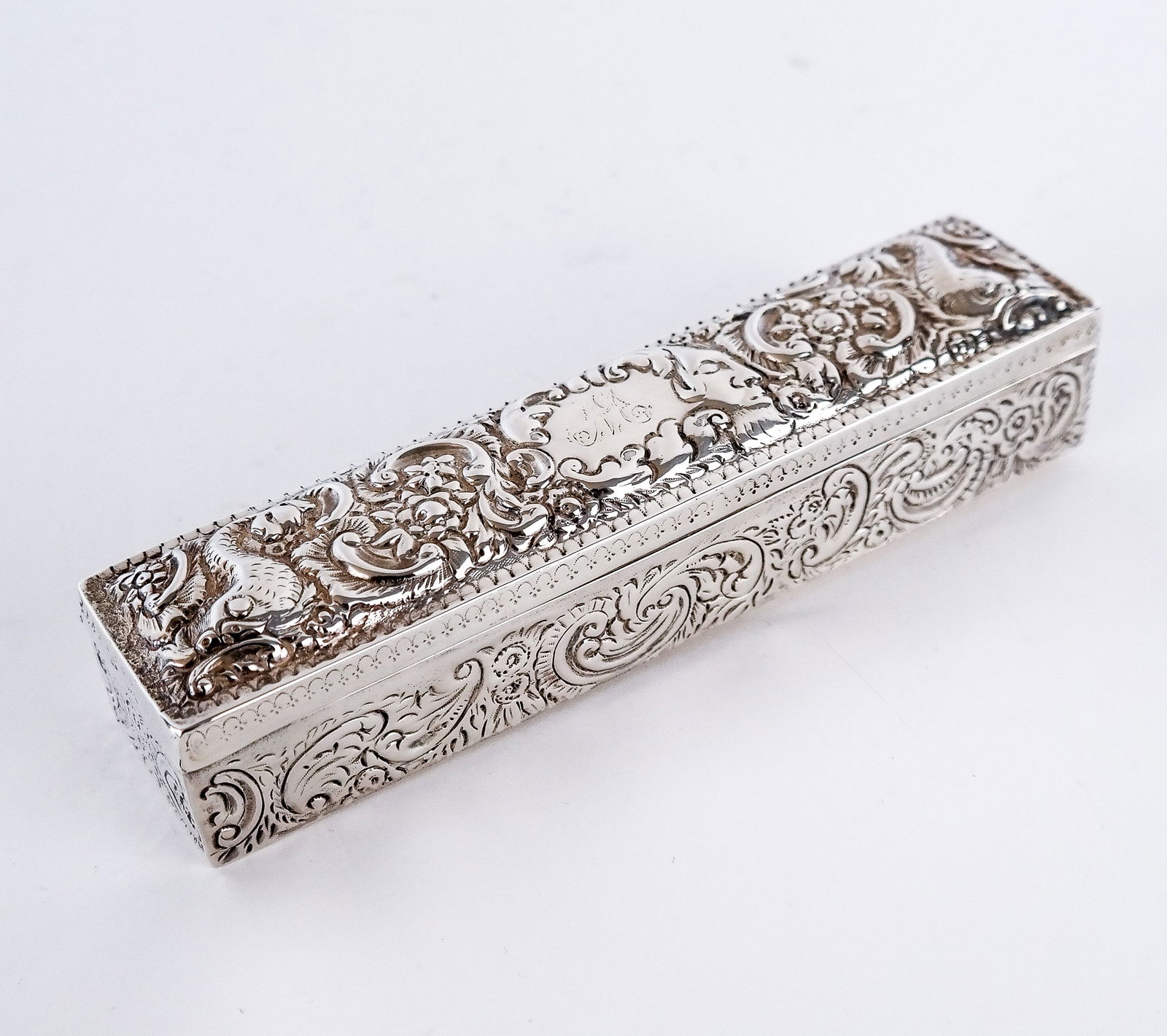Victorian English Silver Vanity Box (1 of 9)
