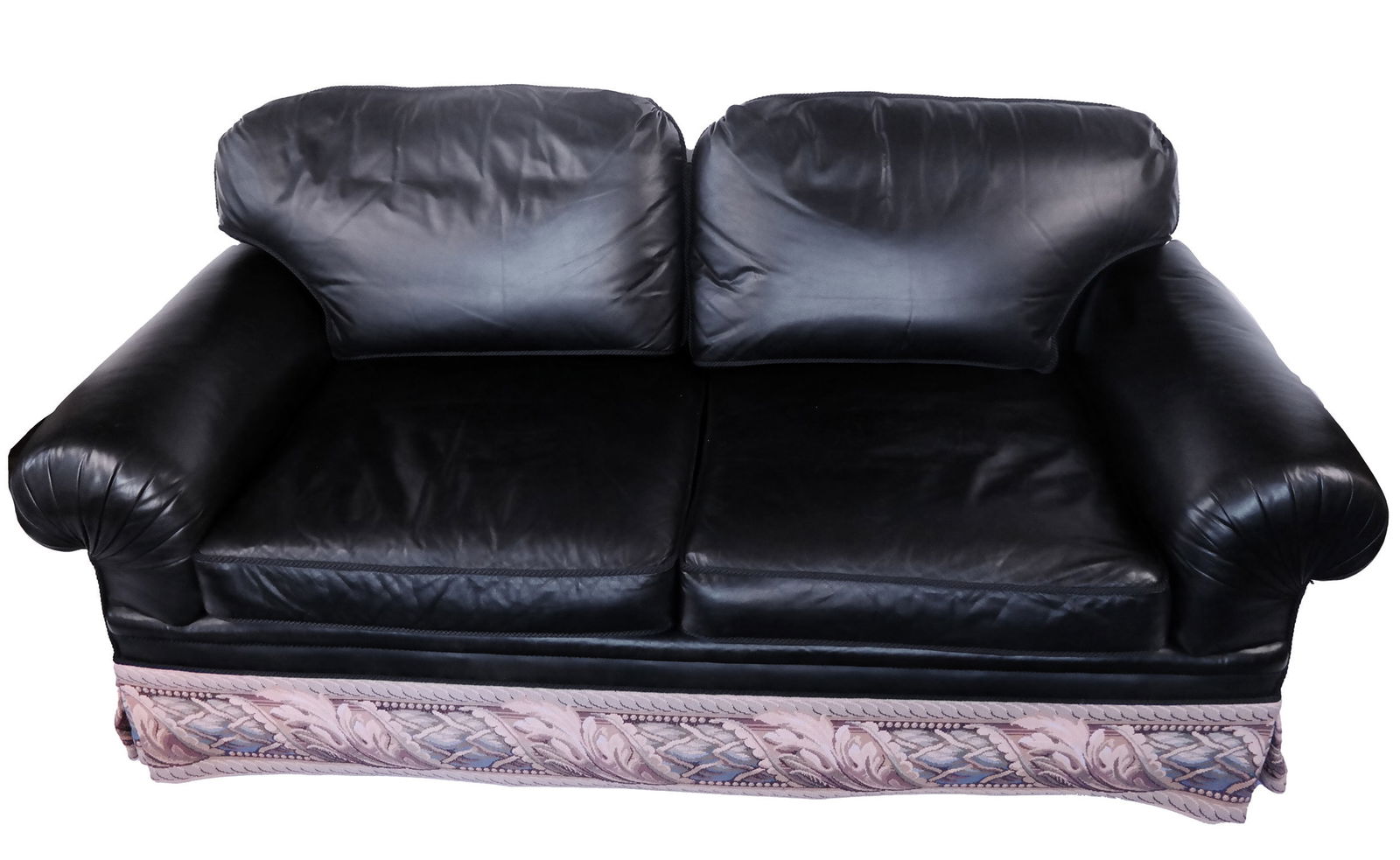 Custom Italian Leather Pillow Back Sofa (1 of 10)
