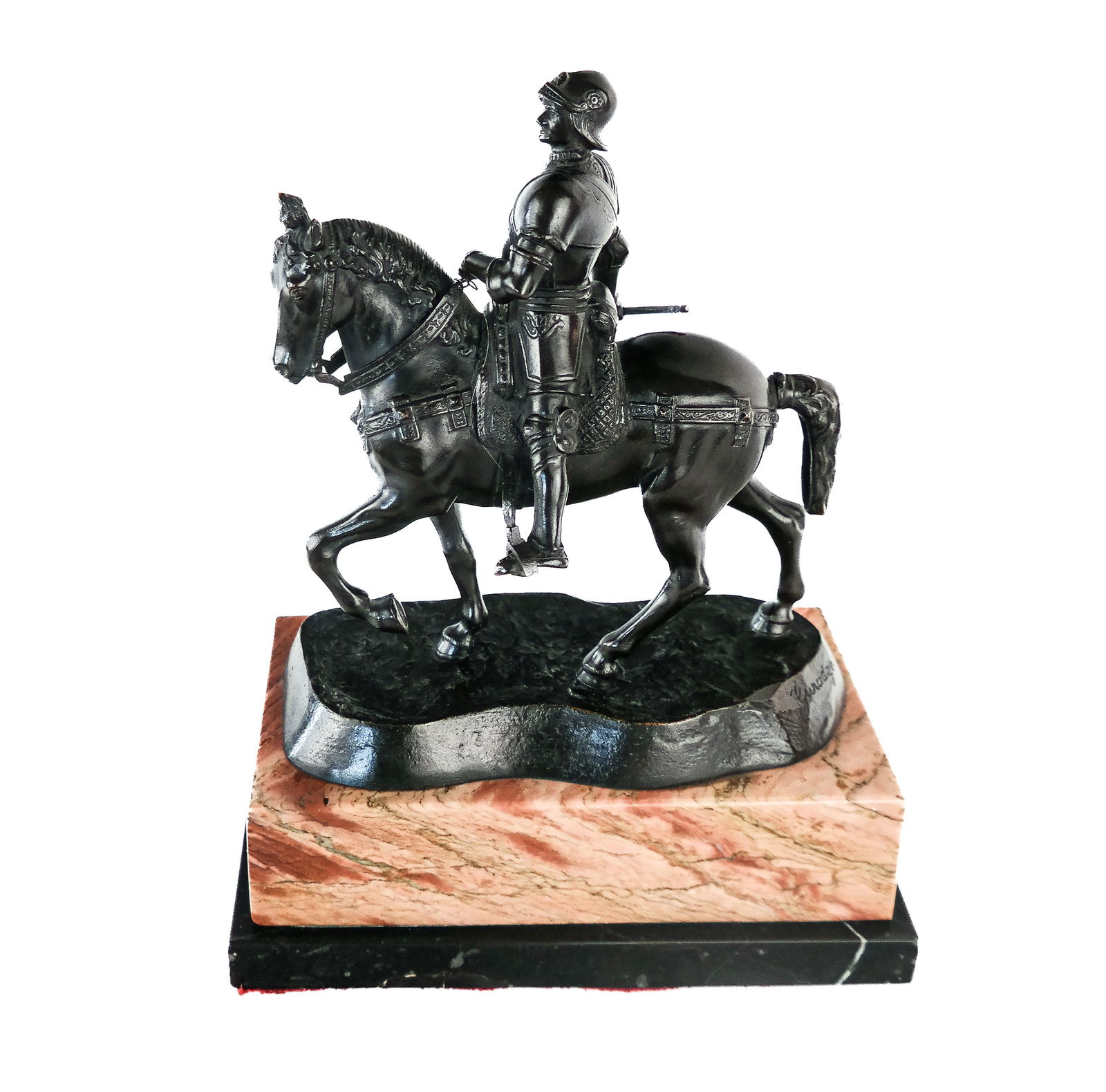 Hans GURADZE: Marble Sculpture, Soldier on Horse (1 of 9)