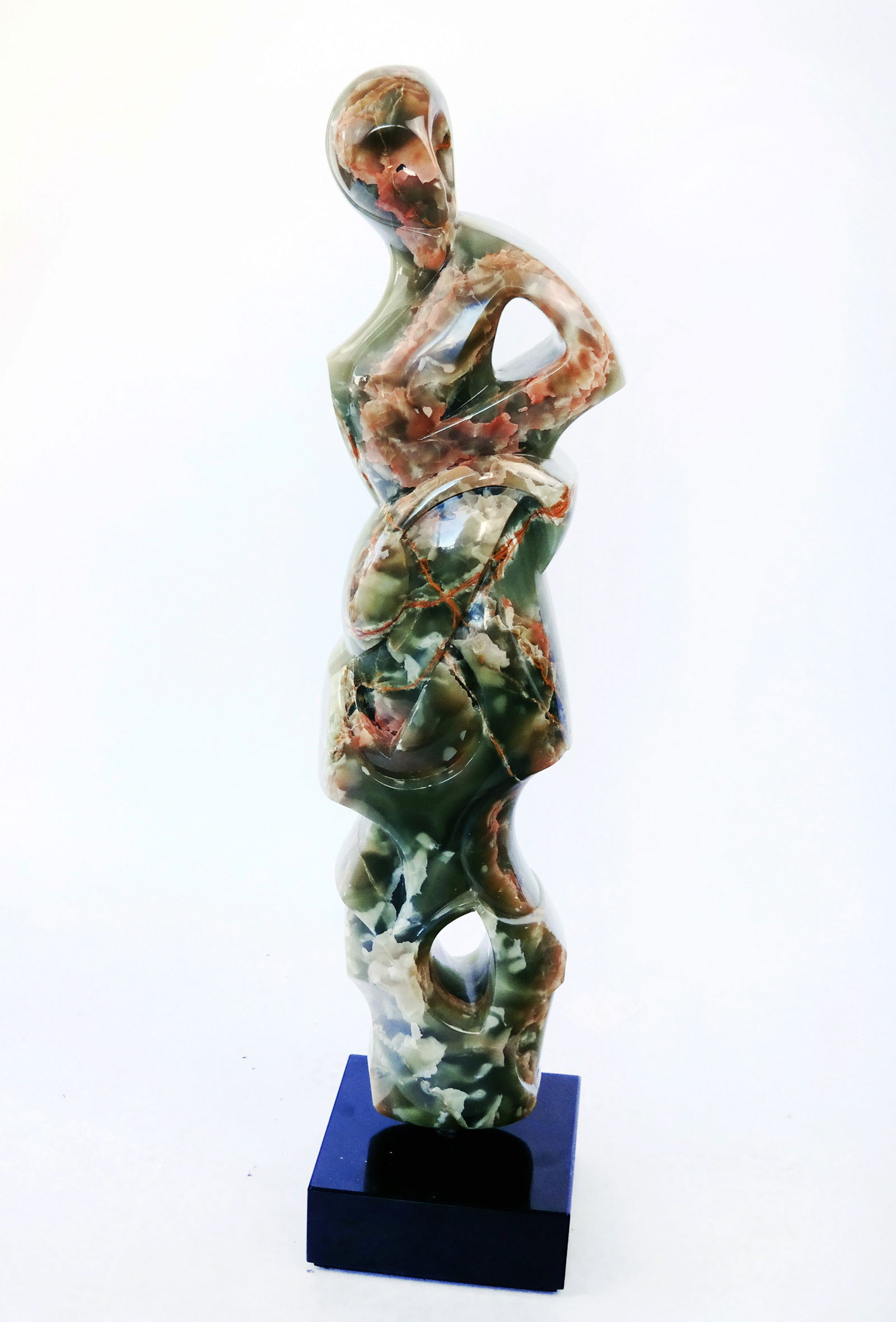 Anthony QUINN: Modern Onyx Figure on Marble Base (1 of 13)