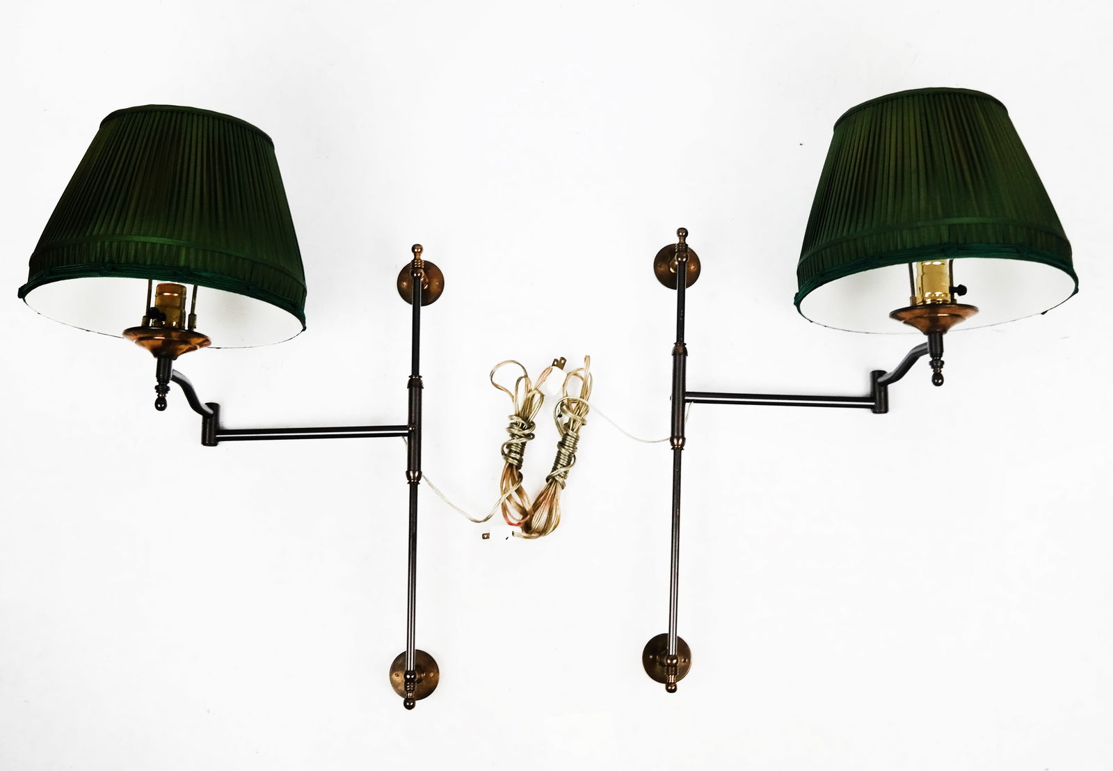 Pair of Custom Black Metal & Bronze Wall Sconces (1 of 16)