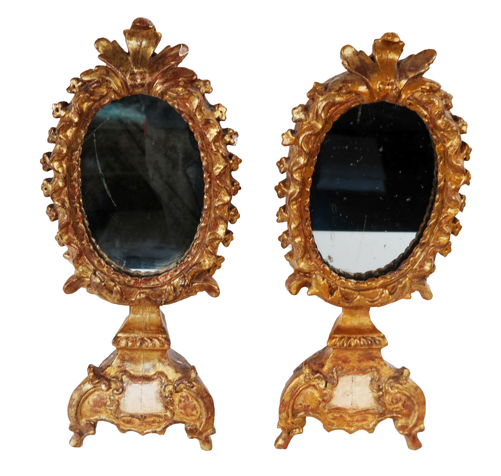 Pair of Italian Renaissance Gilded Looking Glasses (1 of 11)