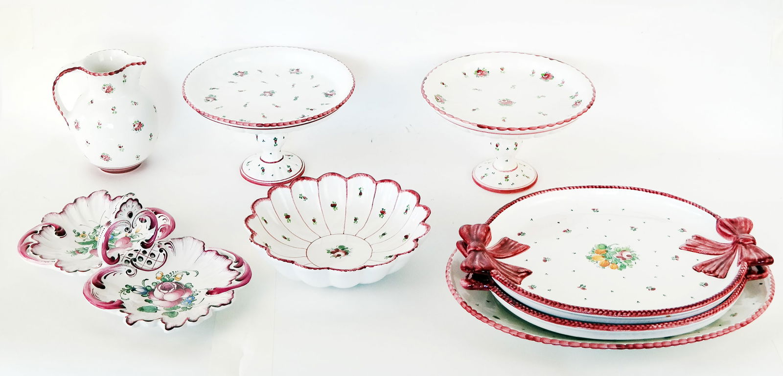 Gmunder Keramik "Biedermeier Pink" Partial Service (140+) (1 of 8)