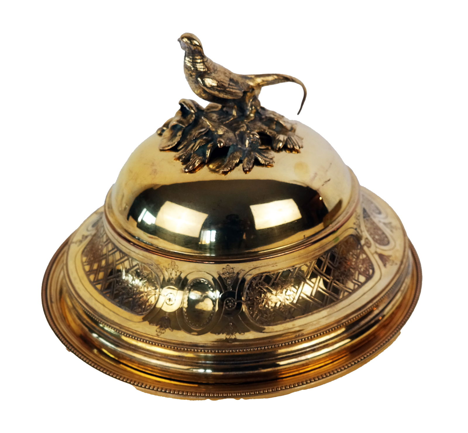 Christolfe Silver Plate Vermeil Serving Dish (1 of 10)