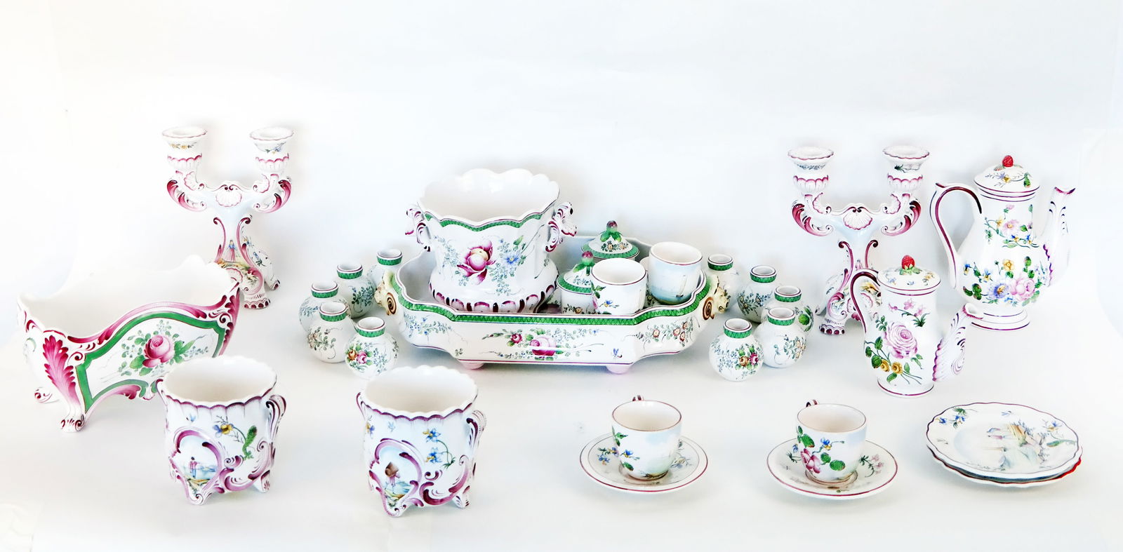 Collection of Hand-painted Faience (22) (1 of 18)